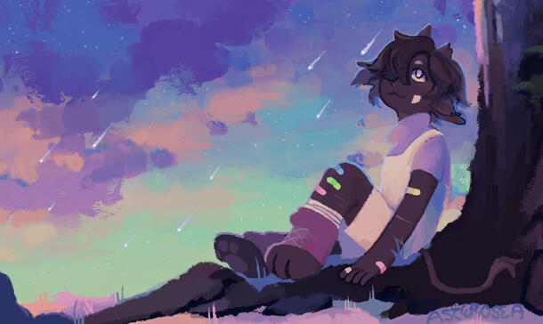 Under Shooting Stars NetheriteAxe's OC
