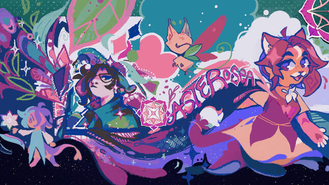 Asterosea's gummi fruit mural header ft. their ocs & sonas