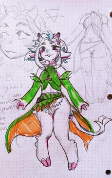 Clover sheep druid person design