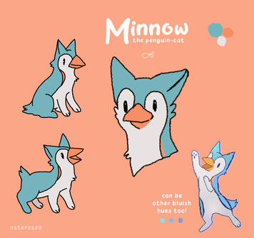 Minnow the Penguin Cat Reference Sheet