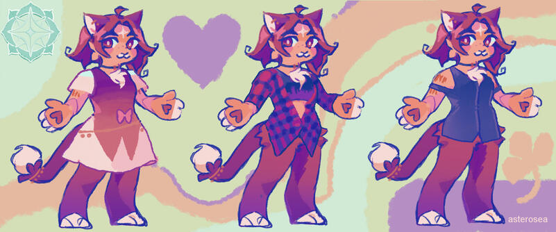 Rhubarb Katasterismi Outfit Reference Sheet