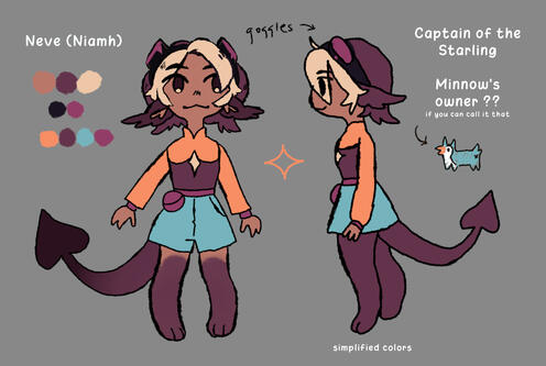 Neve, Pilot Captain of the Starling Reference Sheet