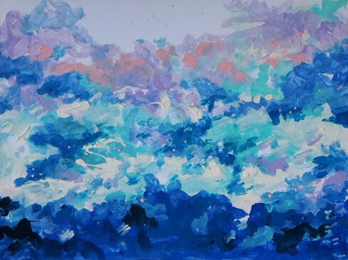Cottonball Clouds acrylic